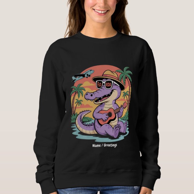 Florida Vacation Cute Coola Summer Alligator Funny T Shirt (Framsida)