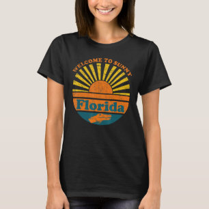 Florida Välkommen till Sunny Florida Alligator Gat T Shirt
