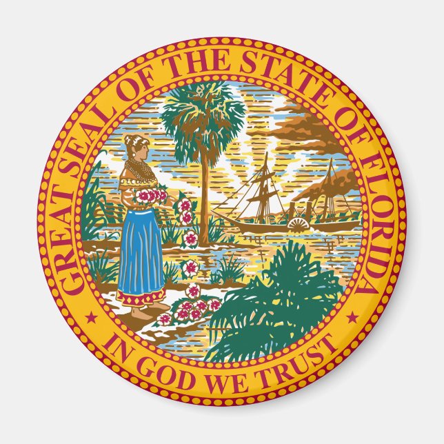 Florida Vapensköld Magnet (Framsidan)