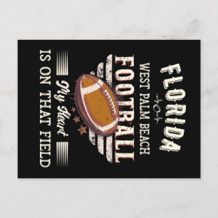 Florida Väster Handflatan Beach American Football Vykort