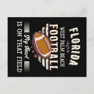 Florida Väster Handflatan Beach American Football Vykort