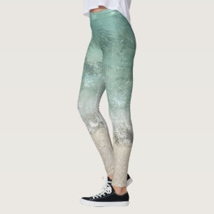 Florida Vatten Turquise Grönt Ocean Sea Beach Leggings
