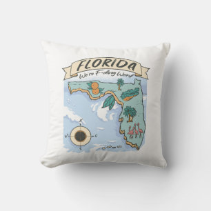 FLORIDA VI ÄR F*CKING KONSTIG FÖRENADE STATER KART KUDDE