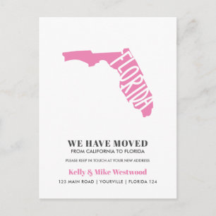 FLORIDA Vi har flyttat Ny adress Nytt hem Vykort