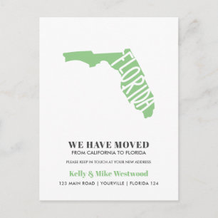 FLORIDA Vi har flyttat Ny adress Nytt hem Vykort