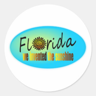 Florida - vi har tagit solsken, med stort Sol. Runt Klistermärke