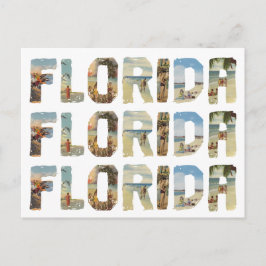 Florida vintage-inspirerat vykort för kollage-vyko
