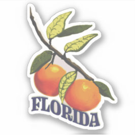 Florida Vintage Oranges Klistermärken