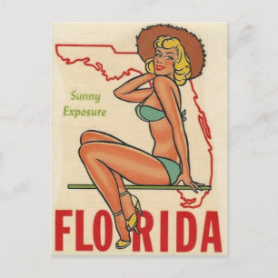 FLORIDA VINTAGE RESOR POSTCARD VYKORT