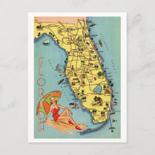 Florida Vintage Roligt Postcard Vykort