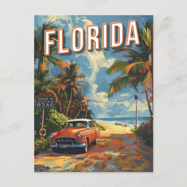 Florida Vintage Vykort (Framsida)