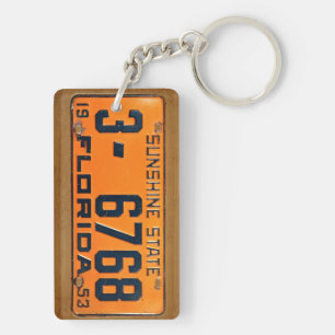 Florida vintageregistreringsskylt 1953 Keychain