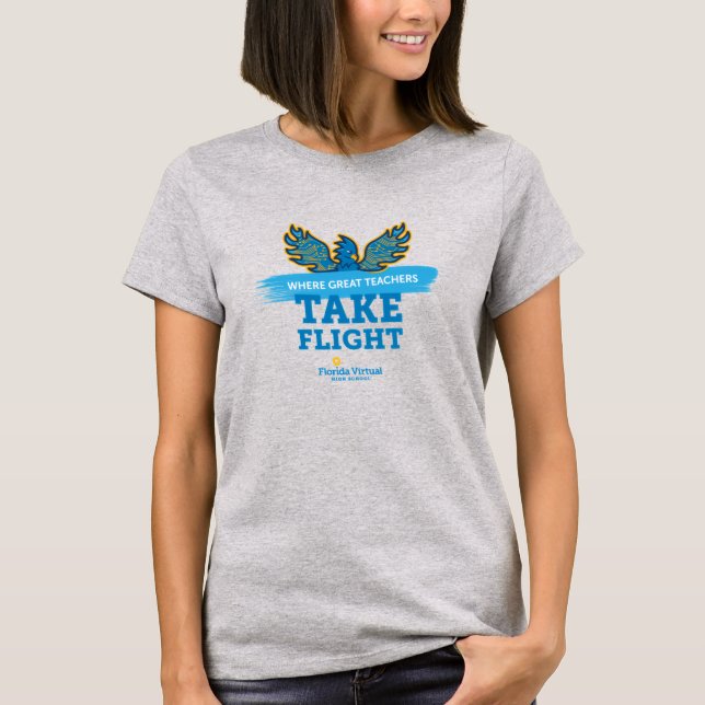 Florida Virtual High School "Ta Flugt"  T Shirt (Framsida)