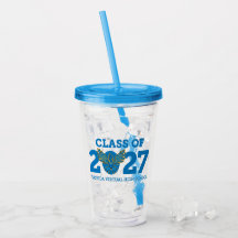 Florida Virtual HS Klass 2027 Akryl Tumbler