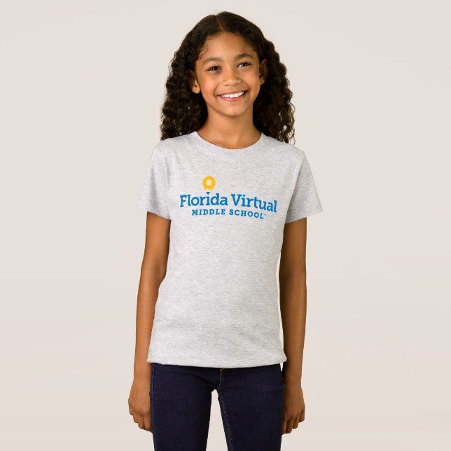 Florida Virtual Middle School, Unga Flickor T Shirt (Hel framsida)