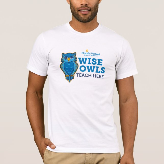 Florida Virtual Middle School Visa Ugglor Undervis T Shirt (Framsida)