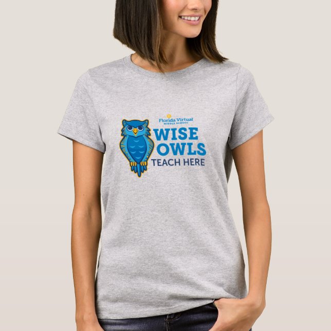 Florida Virtual Middle School Visa Ugglor Undervis T Shirt (Framsida)