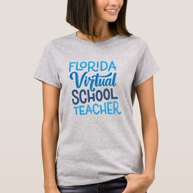 Florida Virtuell School Teacher, Grått T-Shirt (Framsida)