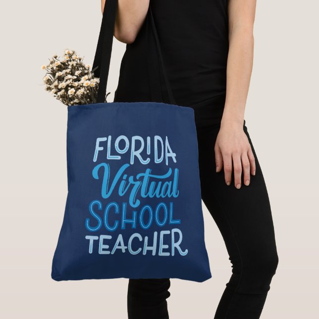 Florida Virtuell School Teacher Tote Bag Tygkasse (Närbild)