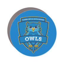 Florida Virtuella Mitten School Uggla Car Magnet