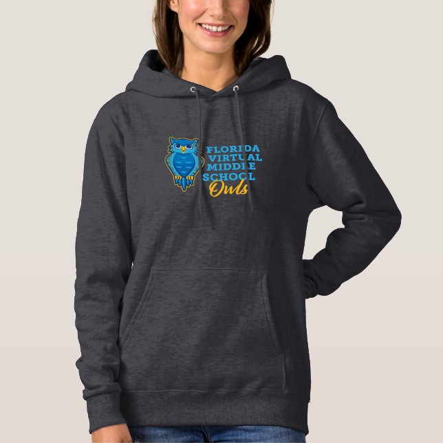 Florida Virtuellare Mitten School Uggla Hoodie - G T Shirt (Framsida)
