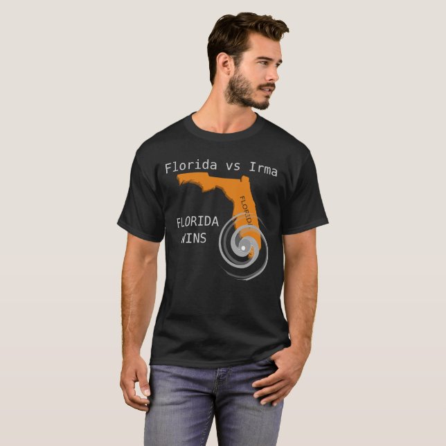 Florida vs Irma, Florida Wins T-shirt (Hel framsida)