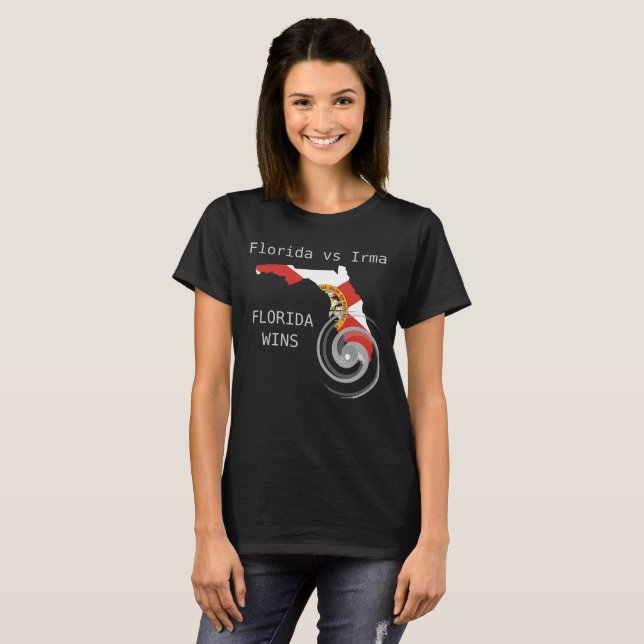 Florida vs Irma, Florida Wins T-shirt (Hel framsida)