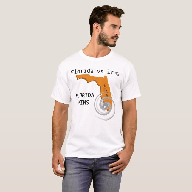 Florida vs Irma, Florida Wins Tee Shirt (Hel framsida)