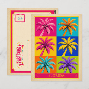 Florida vykort Palmträd Vintage Pop Art