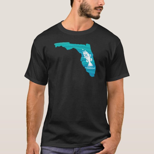 Florida Wave Fishing T Shirt (Framsida)