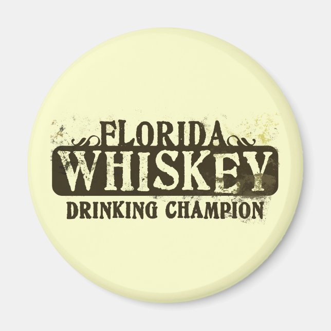 Florida Whiskey Drinking Champion Magnet (Framsidan)