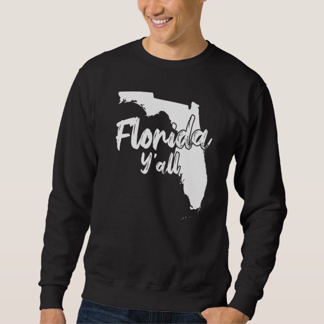 Florida Y'All Strand Sommar Semester   Lång Ärmad Tröja (Framsida)