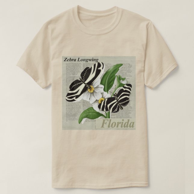 Florida Zebra Longwing T Shirt (Design framsida)
