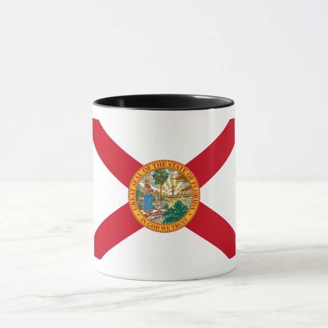 Floridaflaggan: Solskensstaten för Floridas invåna Mugg (Center)