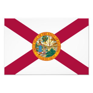 Floridas delstatsflagga fototryck