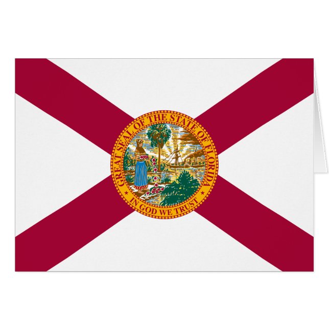 Floridas delstatsflagga hälsningskort (Framsidan Horizontal)