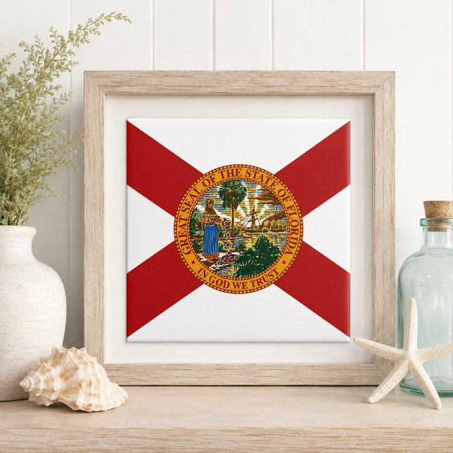 Floridas delstatsflagga kakelplatta (Florida State Flag Tile)