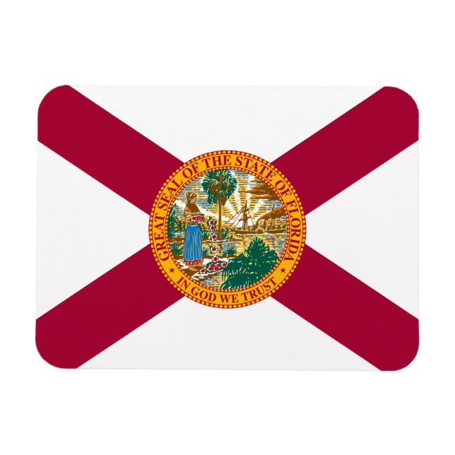 Floridas delstatsflagga magnet (Horisontell)