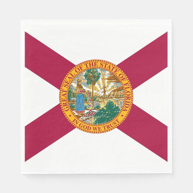 Floridas delstatsflagga pappersservett (Framsidan)