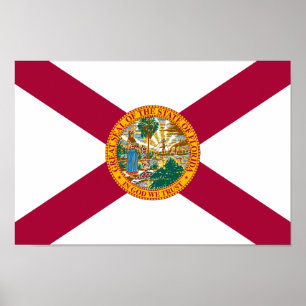 Floridas delstatsflagga poster