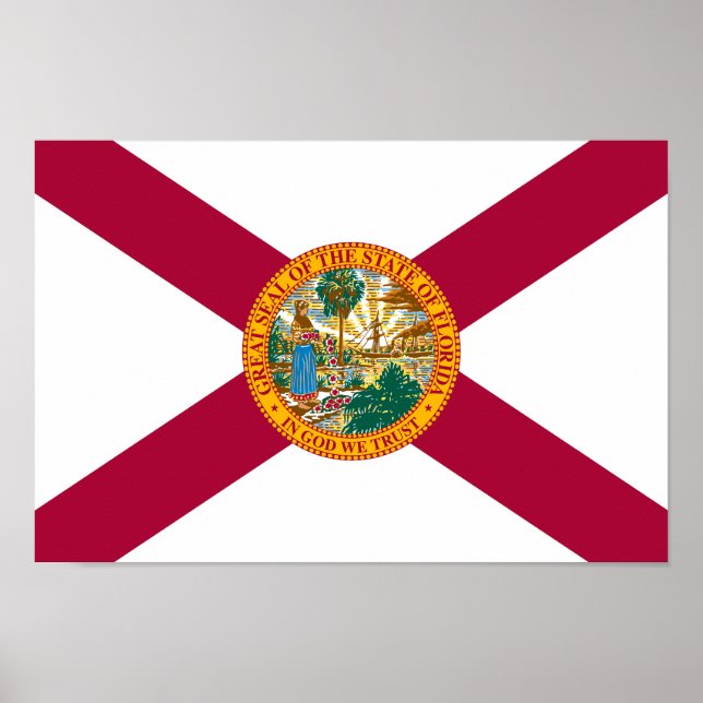 Floridas delstatsflagga poster (Framsidan)