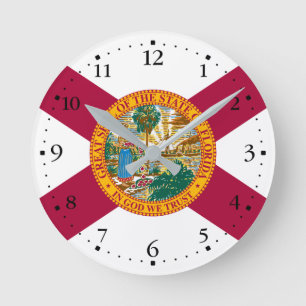 Floridas delstatsflagga rund klocka