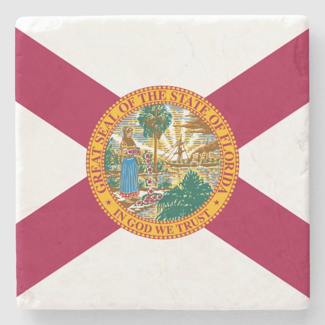 Floridas delstatsflagga stenunderlägg (Framsidan)