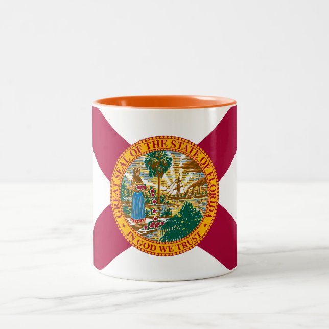 Floridas delstatsflagga Två-Tonad mugg (Center)