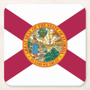 Floridas delstatsflagga underlägg papper kvadrat