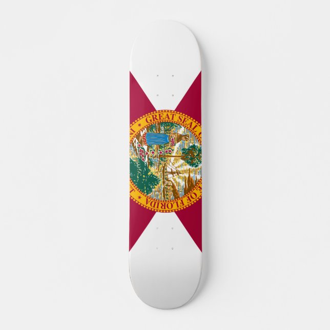 Floridas flagga mini skateboard bräda 18,5 cm (Framsida)