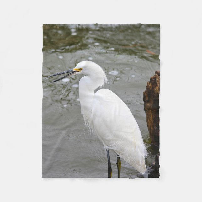 Floridas sjungande egrett fleecefilt (Framsidan)
