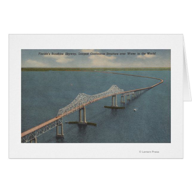 Floridas Sunshine Skyway BridgeFlorida Hälsningskort (Framsidan Horizontal)
