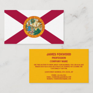 Floridian Flagga, Flagga of Florida Visitkort