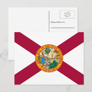 Floridian Flagga, Flagga of Florida Vykort